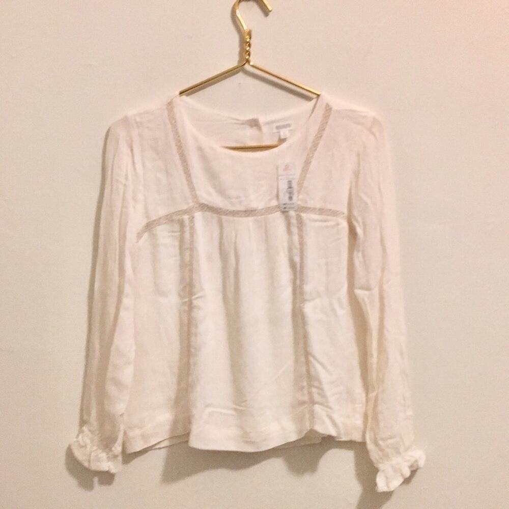 Gymboree top Girl sz XL/14 NWT butter long sleeve